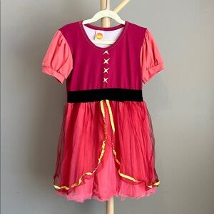 Whity Darling Pink and Coral Kids Dress with Gold Trim Hocus Pocus 7-8T